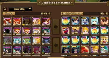 Conta summoners war (servidor Japonês) muitos anos parado