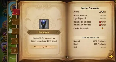 Conta summoners war (servidor Japonês) muitos anos parado
