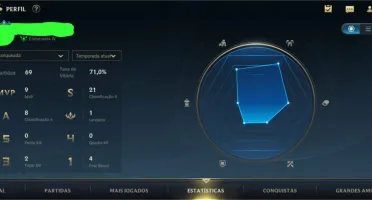 Conta WildRift, Esmeralda 4, Suporte Winrate ALTO