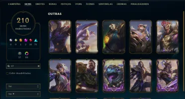 Esmerada 3 com TODOS os Champs e 210 Skins (MID / SUP / ADC)