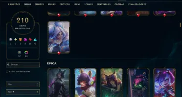 Esmerada 3 com TODOS os Champs e 210 Skins (MID / SUP / ADC)