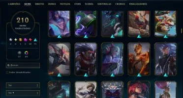 Esmerada 3 com TODOS os Champs e 210 Skins (MID / SUP / ADC)