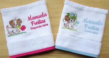 Kit com 5 Toalhas Escolares Personalizadas