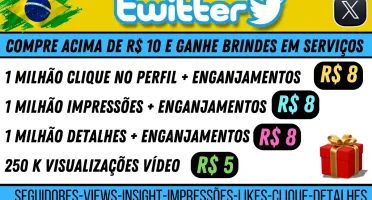 Twitter🎁, Gaste a partir de R$10 e leve brindes que você va