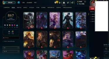 850 SKINS+500 CROMAS+ 800 ICONES+500 EMOTES+TROCA DE NICK