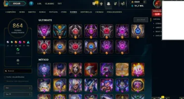 850 SKINS+500 CROMAS+ 800 ICONES+500 EMOTES+TROCA DE NICK