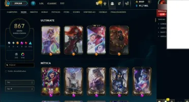 850 SKINS+500 CROMAS+ 800 ICONES+500 EMOTES+TROCA DE NICK