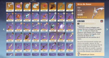 AR 58 - Raiden+Hutao+Zhong e + 6 T5 Limitados + 8 Armas T5