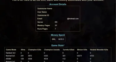 Conta League Of Legends 631 Skins
