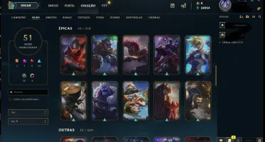 Conta LOL Diamante 4 , LV280 , preço baixo