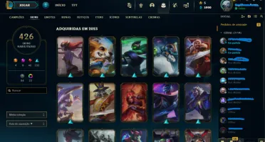 conta de lol gold2 +de 400 skins quase todos os champs