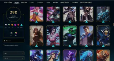 Conta league 290 skins todos campeões - conta no plat