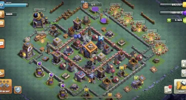 Clash of Clans cv 10 completo e 5500 gemas