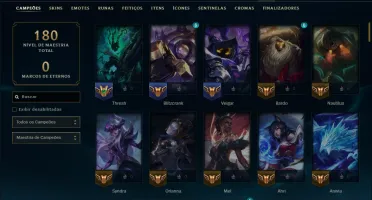 Mestre com 110 Champs e 51 Skins ( 625 PDL )