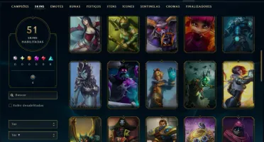 Mestre com 110 Champs e 51 Skins ( 625 PDL )