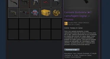 Conta CSGO com CANIVETE BORBOLETA e LUVA