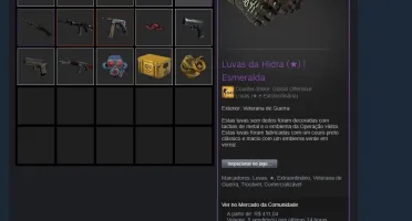 Conta CSGO com CANIVETE BORBOLETA e LUVA