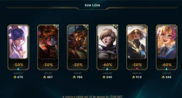 CONTA UNRANKED C/ SKINS DA CAMILLE, KAYLE, TRYNDA E RENEKTON