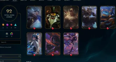 CONTA LOL FULL ACESSO - 1903 RP - 92 SKINS - LV 379