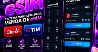 BOT eSIM Telegram | Claro e TIM 45GB | Painel Automatizado