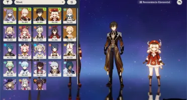 Conta genshin!! Zhongli e kazuha!! ar 55