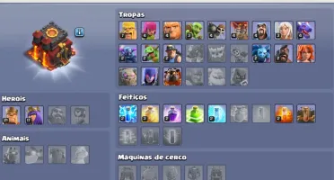 conta de clash of clans cv10 feita criada a muito tmp