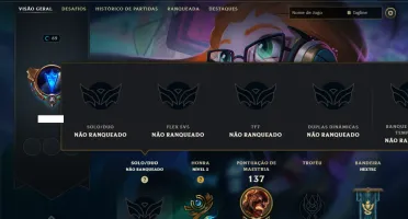 Unranked com 45 Champs e 13 Skins