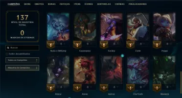 Unranked com 45 Champs e 13 Skins