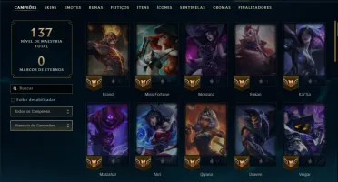 Unranked com 45 Champs e 13 Skins
