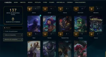 Unranked com 45 Champs e 13 Skins