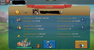 Conta lords mobile castelo nv23 com muitos recursos