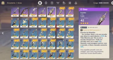 Conta lvl 26 com Diluc + Pb 12 + pacote luxuoso