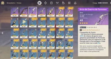 Conta lvl 26 com Diluc + Pb 12 + pacote luxuoso