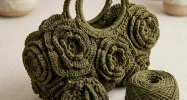 Bolsa artesanal flores