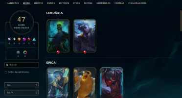 Platina 2 com 50 Champs e 47 Skins ( JG / ADC )