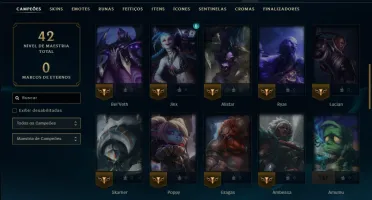 Platina 2 com 50 Champs e 47 Skins ( JG / ADC )