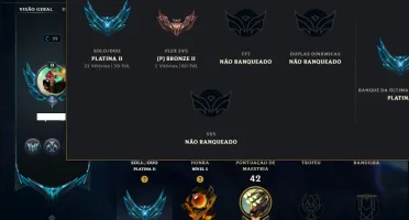 Platina 2 com 50 Champs e 47 Skins ( JG / ADC )