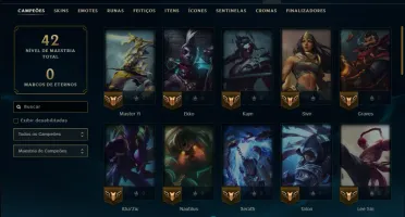 Platina 2 com 50 Champs e 47 Skins ( JG / ADC )