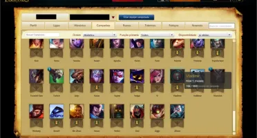 Conta League of Legends Prata 1 - 98 campeões - 58 skins