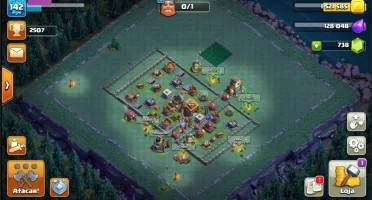 CONTA CV 11 CLASH OF CLANS FALTAM 62 MUROS