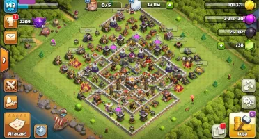 CONTA CV 11 CLASH OF CLANS FALTAM 62 MUROS