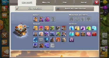 CONTA CV 11 CLASH OF CLANS FALTAM 62 MUROS
