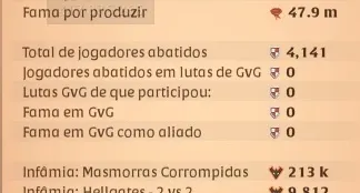 Conta de Albion - 573M fama total 95M-PvP/Craft