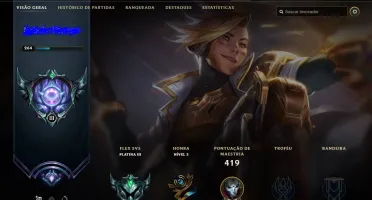 Conta lol ex diamante com 395 skins