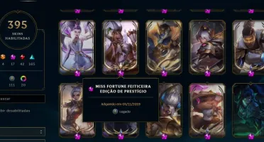 Conta lol ex diamante com 395 skins