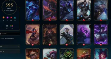 Conta lol ex diamante com 395 skins
