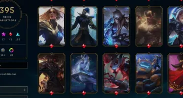 Conta lol ex diamante com 395 skins