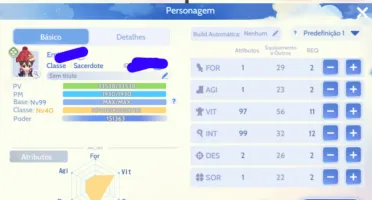 Contas 150k de poder , (Ragnarok Origin: Classic)
