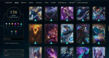 Bronze 4 com TODOS os Champs e 136 Skins (Mais de 100 Jogos)