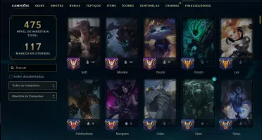 Bronze 4 com TODOS os Champs e 136 Skins (Mais de 100 Jogos)